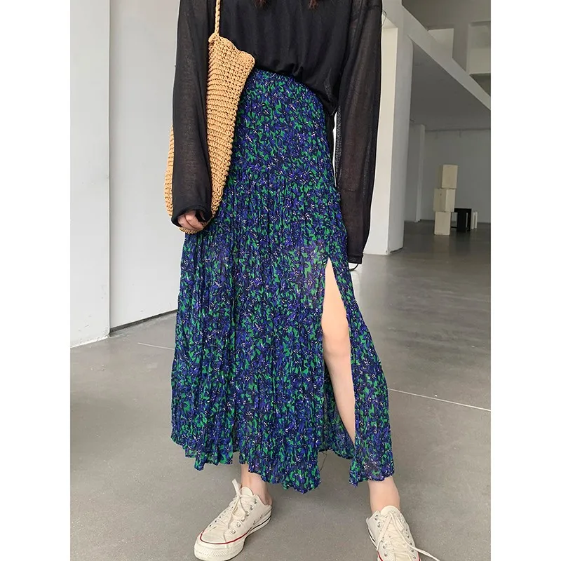 Летняя Повседневная шифоновая длинная юбка с цветочным принтом, Женская эластичная черная юбка с высокой талией и разрезом, Женская Длинна...
Летняя Повседневная шифоновая длинная юбка с цветочным принтом, Женская эластичная черная юбка с высокой талией и разрезом, Женская Длинна...