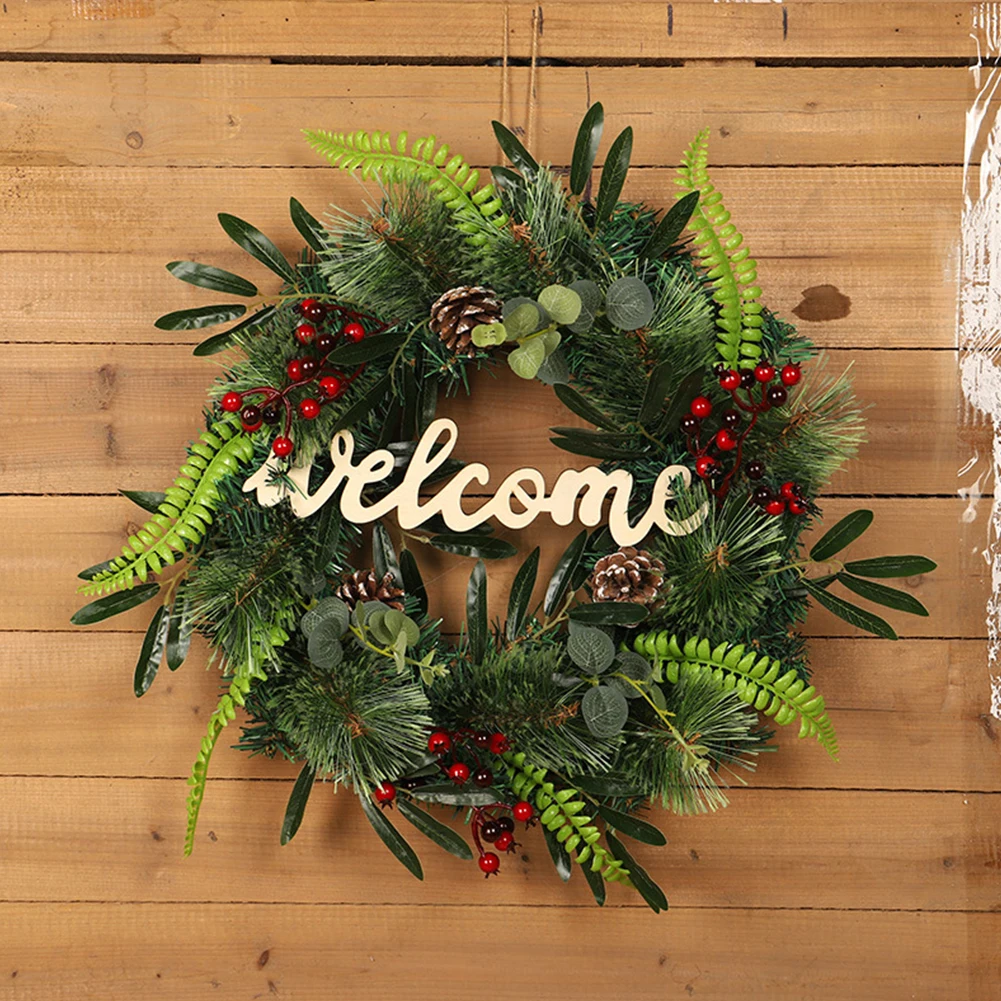 Artificial Welcome Wreaths Garlands with/without Light Outdoor Front Door Wall Hanging Christmas Party Wall Decor
Artificial Welcome Wreaths Garlands with/without Light Outdoor Front Door Wall Hanging Christmas Party Wall Decor