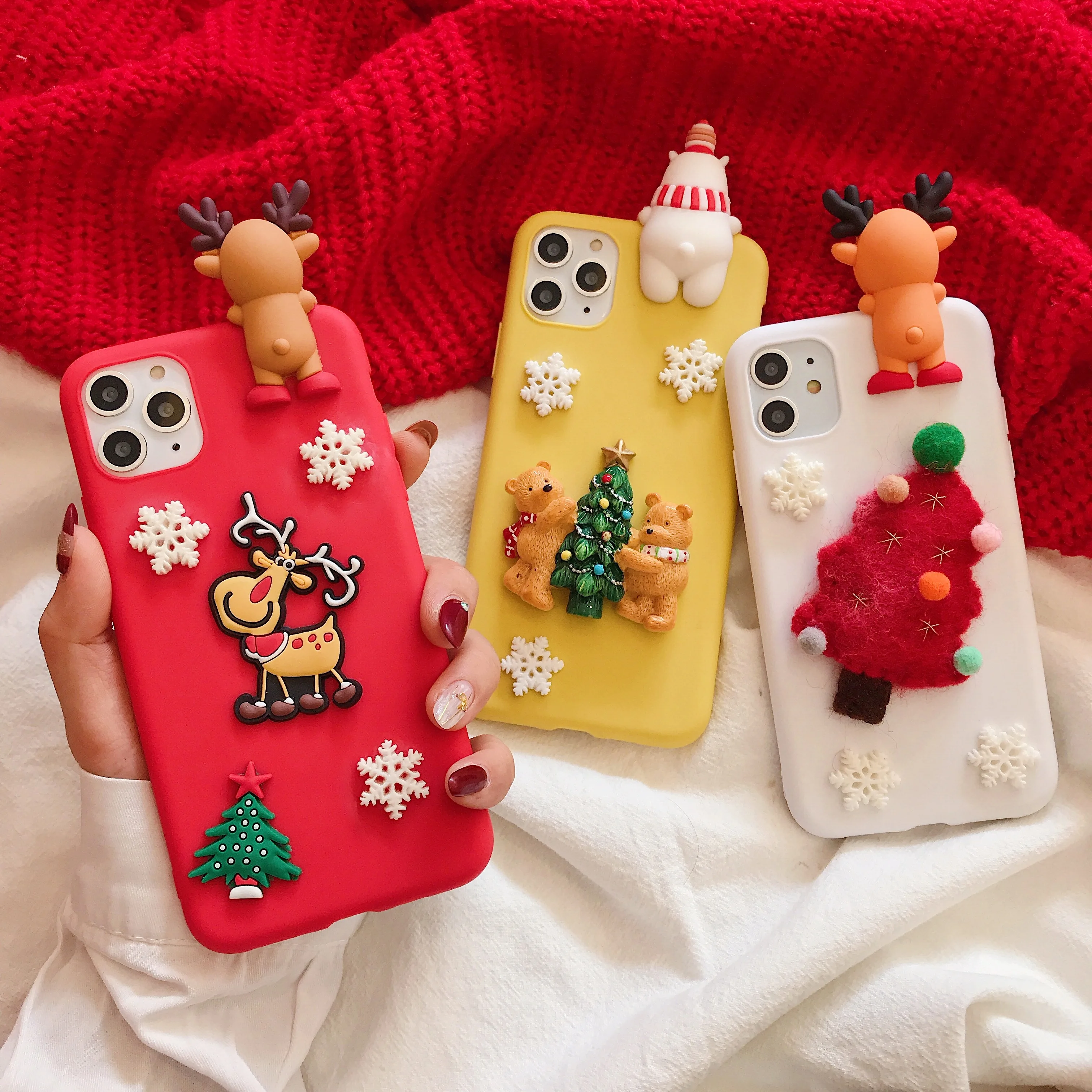3D Рождественский милый мультяшный чехол для телефона Xiaomi Redmi 5 Plus/6 6A 7A Y3 Y2 Y1 S2 Note 4 4X