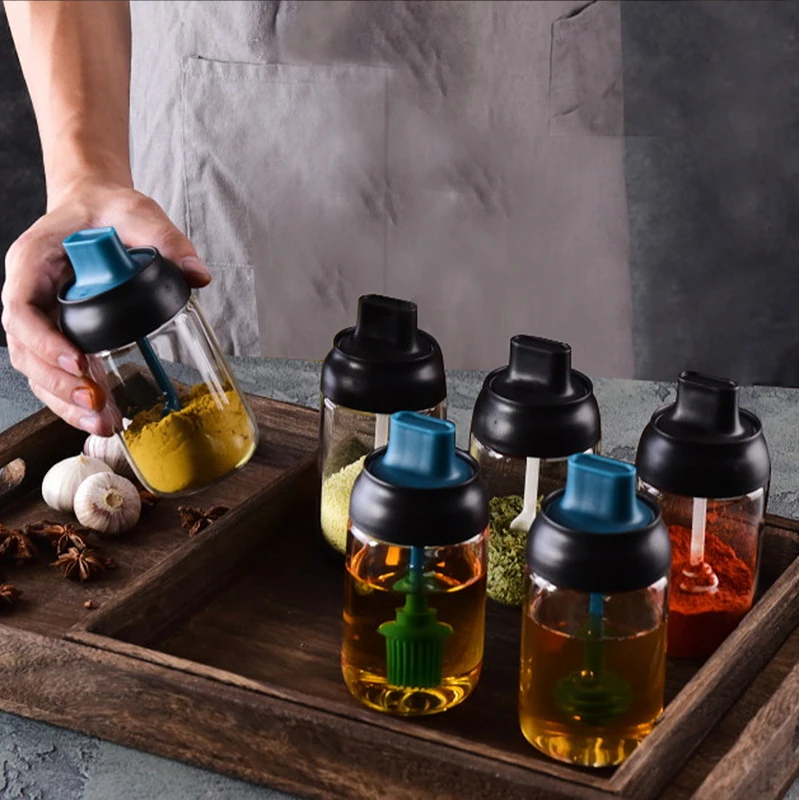 Kitchen Seasoning Jar Glass Sealed Seasoning Bottle Spoon Cover One Seasoning Bottle Brush Oil Bottle Honey Bottle Oiler
Kitchen Seasoning Jar Glass Sealed Seasoning Bottle Spoon Cover One Seasoning Bottle Brush Oil Bottle Honey Bottle Oiler