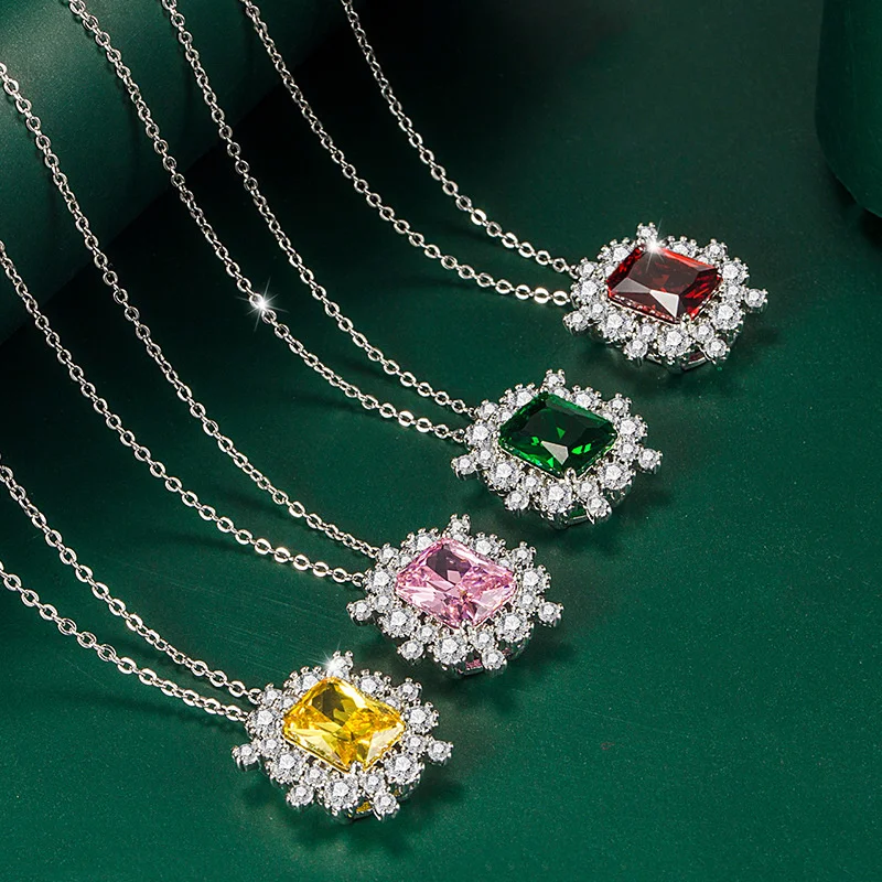 Bella Box Multicolor Gems Zircon Necklace 925 Sterling Silver Simple Snowflake Pendant Wedding Engagement Jewelry 17.9*19.2mm
Bella Box Multicolor Gems Zircon Necklace 925 Sterling Silver Simple Snowflake Pendant Wedding Engagement Jewelry 17.9*19.2mm