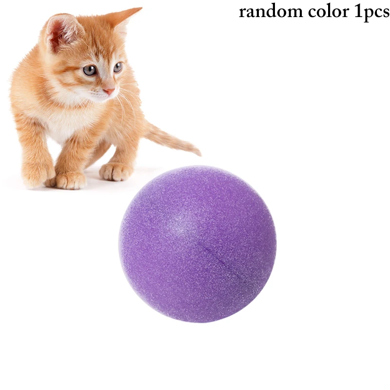 

1PC Cat Ball Toy Solid Color Plastic Cat Ball Pet Play Ball Kitten Chasing Ball Cat Interactive Toy Pet Chew Toy Random Color