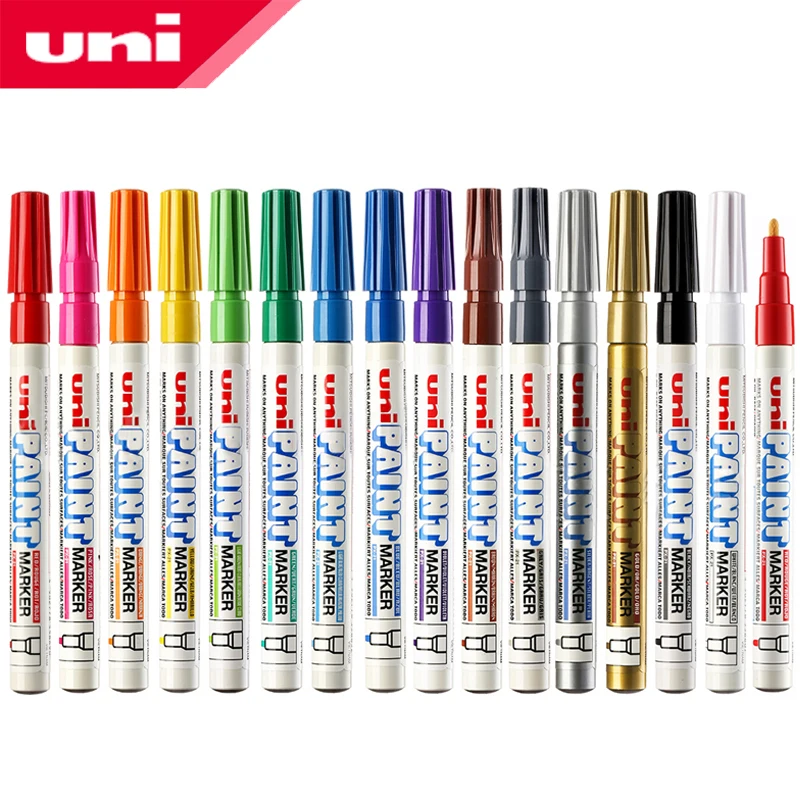 15-color Japanese UNI Paint Pen PX-21 Fine Character Touch-up Pen Oily Note Pen Drawing Line Pen Waterproof and Non-fading
15-color Japanese UNI Paint Pen PX-21 Fine Character Touch-up Pen Oily Note Pen Drawing Line Pen Waterproof and Non-fading