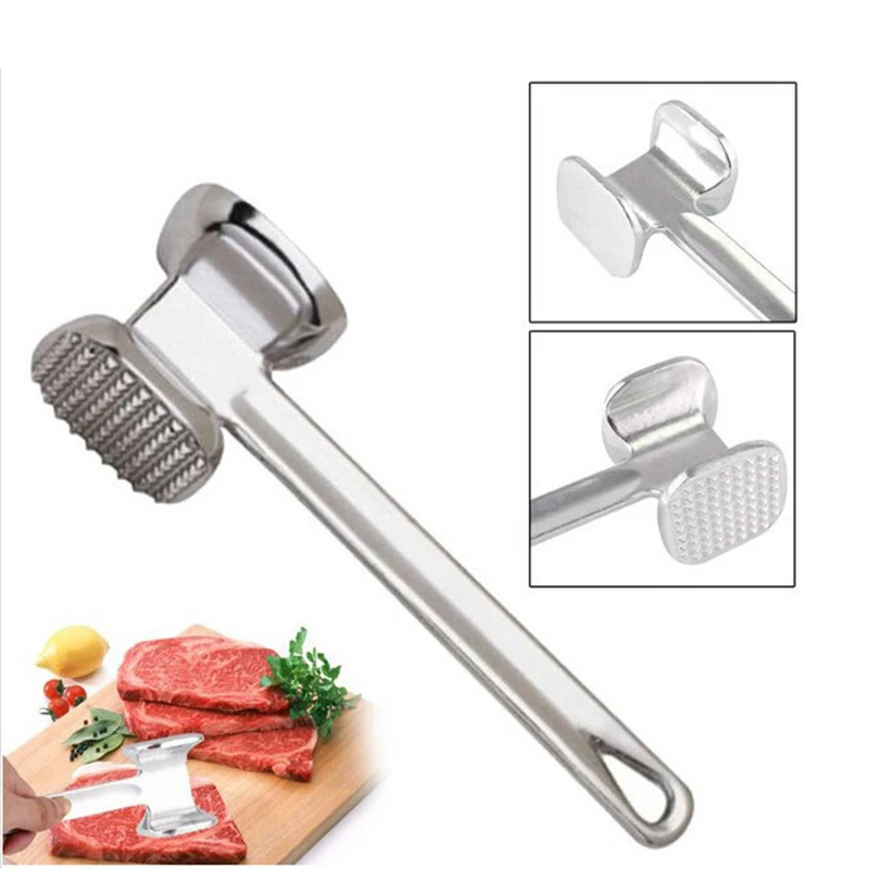 Two Sides Aluminum Meat Hammer Mallet Beef Chicken Steak Beefs Porks Quality Meat Needle Stainless Steel Kitchen Tools 19.5cm
Two Sides Aluminum Meat Hammer Mallet Beef Chicken Steak Beefs Porks Quality Meat Needle Stainless Steel Kitchen Tools 19.5cm