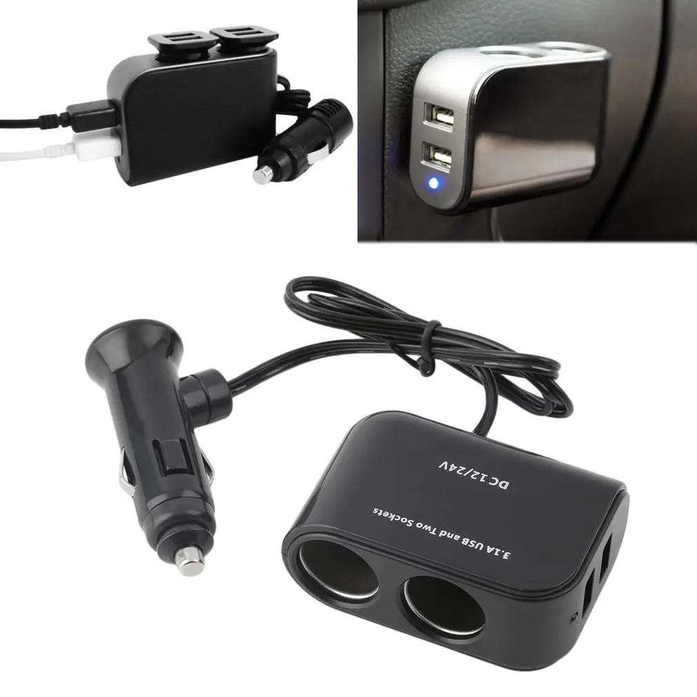 2 Way Car Cigarette Lighter +LED Light Switch Auto Socket Splitter Charger USB 12V/24V vehicle lighter adapter
2 Way Car Cigarette Lighter +LED Light Switch Auto Socket Splitter Charger USB 12V/24V vehicle lighter adapter