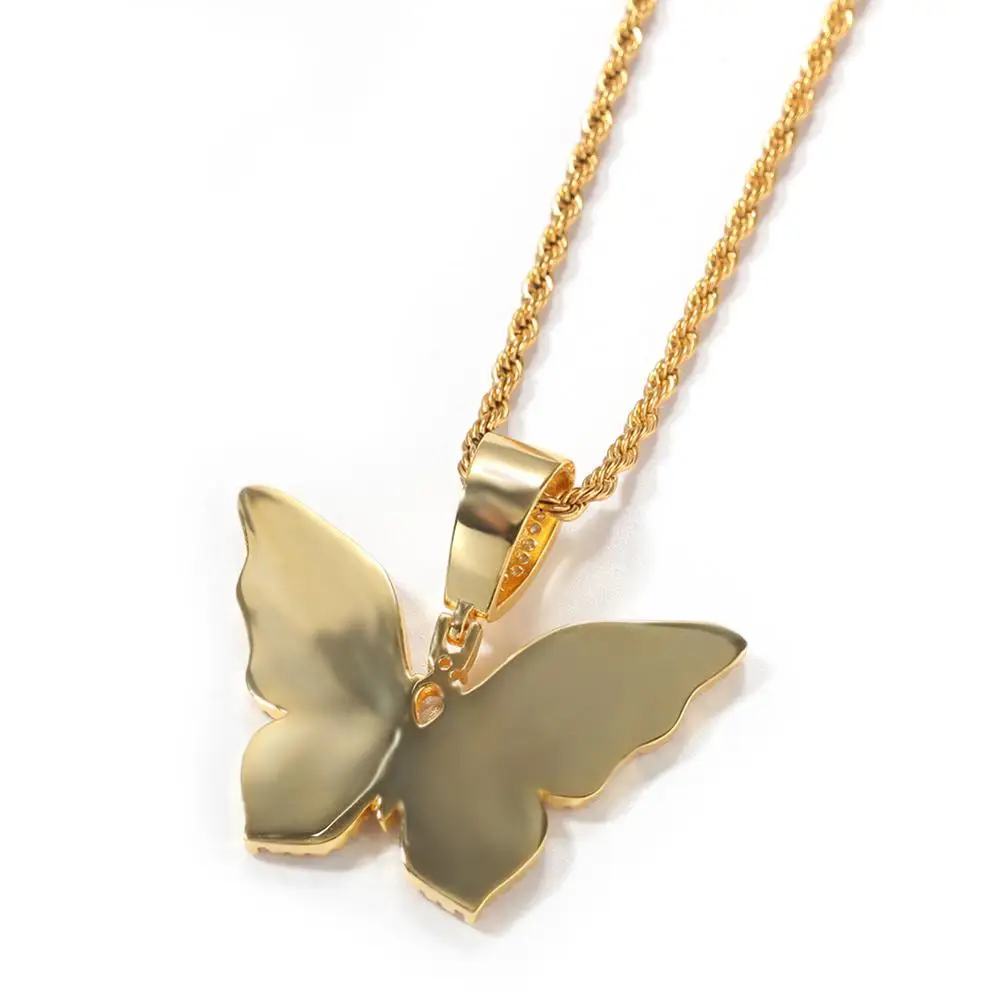 Animal Reticulated Butterfly Necklace & Pendant Iced Out Rope Chain Gold Color AAA Cubic Zircon Men Women Hip Hop Rock Jewelry
Animal Reticulated Butterfly Necklace & Pendant Iced Out Rope Chain Gold Color AAA Cubic Zircon Men Women Hip Hop Rock Jewelry