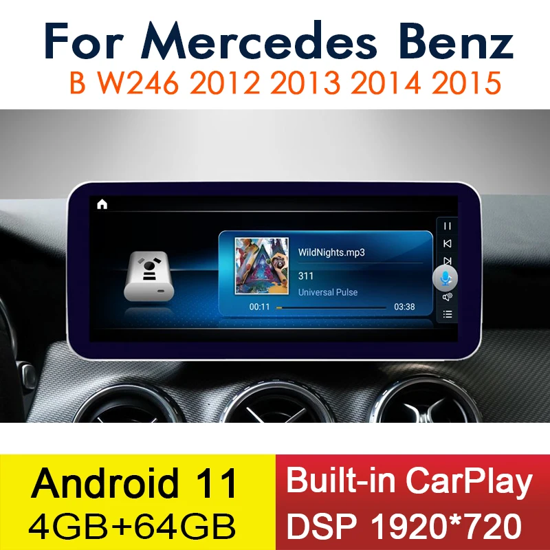 Android 11 CarPlay 4+64GB For Mercedes Benz B W246 2012~2015 Car Multimedia Player GPS Navi Stereo WiFi 4G IPS Touch Screen
Android 11 CarPlay 4+64GB For Mercedes Benz B W246 2012~2015 Car Multimedia Player GPS Navi Stereo WiFi 4G IPS Touch Screen