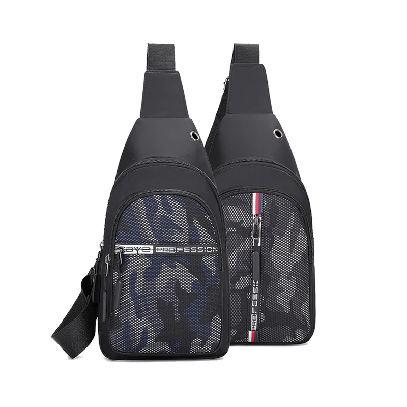 

One-shoulder Slanting Straddle Leisure Chest Bag Polyester Multi-functional Sports Chest Bag for Men