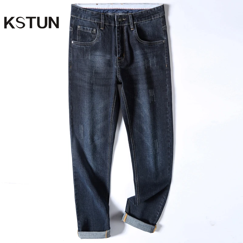 Stretch Jeans Men Dark Blue Straight Cut Regular Fit Autumn And Winter Business Casual Pants Full Length Trousers Men's Clothing
Stretch Jeans Men Dark Blue Straight Cut Regular Fit Autumn And Winter Business Casual Pants Full Length Trousers Men's Clothing