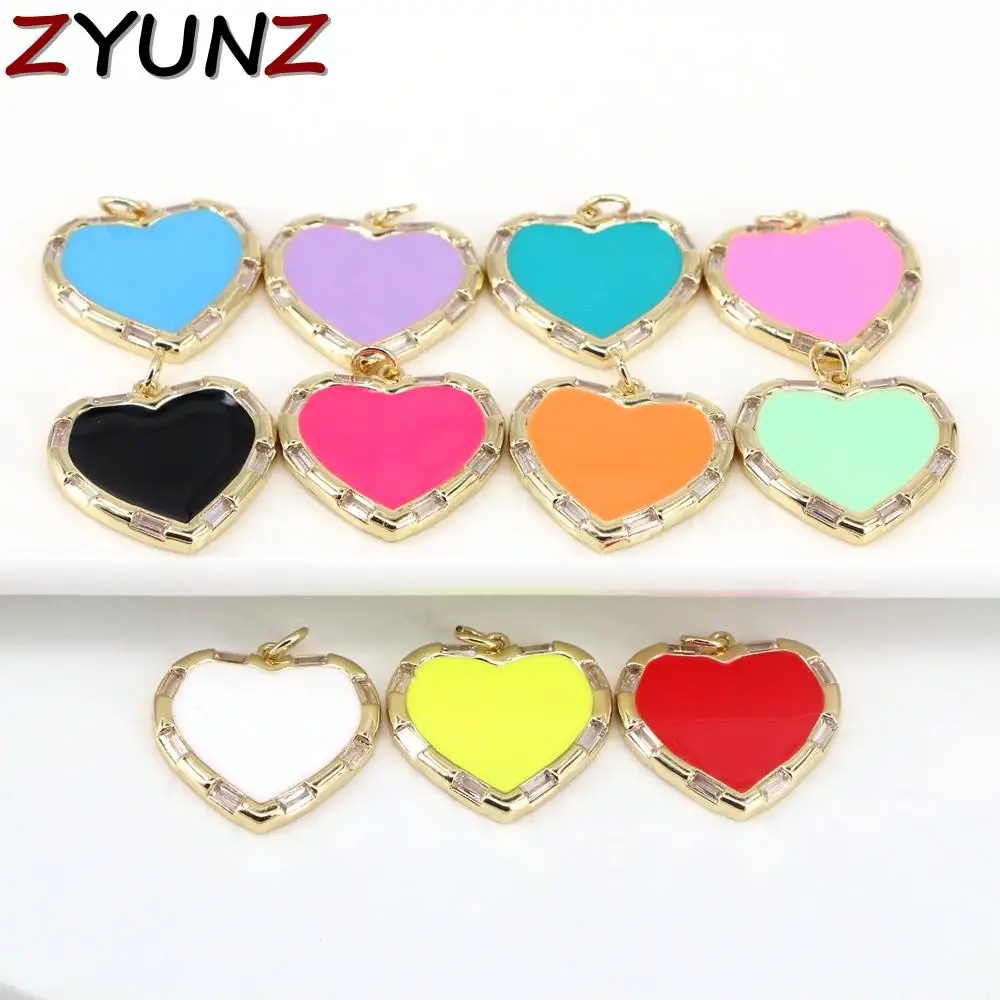 10PCS, Gold Enamel Heart Shape Heart Charms Pendant For DIY Bracelet Necklace Jewelry Making
10PCS, Gold Enamel Heart Shape Heart Charms Pendant For DIY Bracelet Necklace Jewelry Making