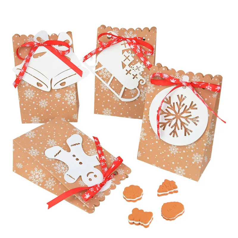 4pcs Mixed Christmas Candy Bags Kraft Paper Package Bag Snowflakes Ribbon Snowman X-mas Packaging Supplies Christmas Decoration
4pcs Mixed Christmas Candy Bags Kraft Paper Package Bag Snowflakes Ribbon Snowman X-mas Packaging Supplies Christmas Decoration