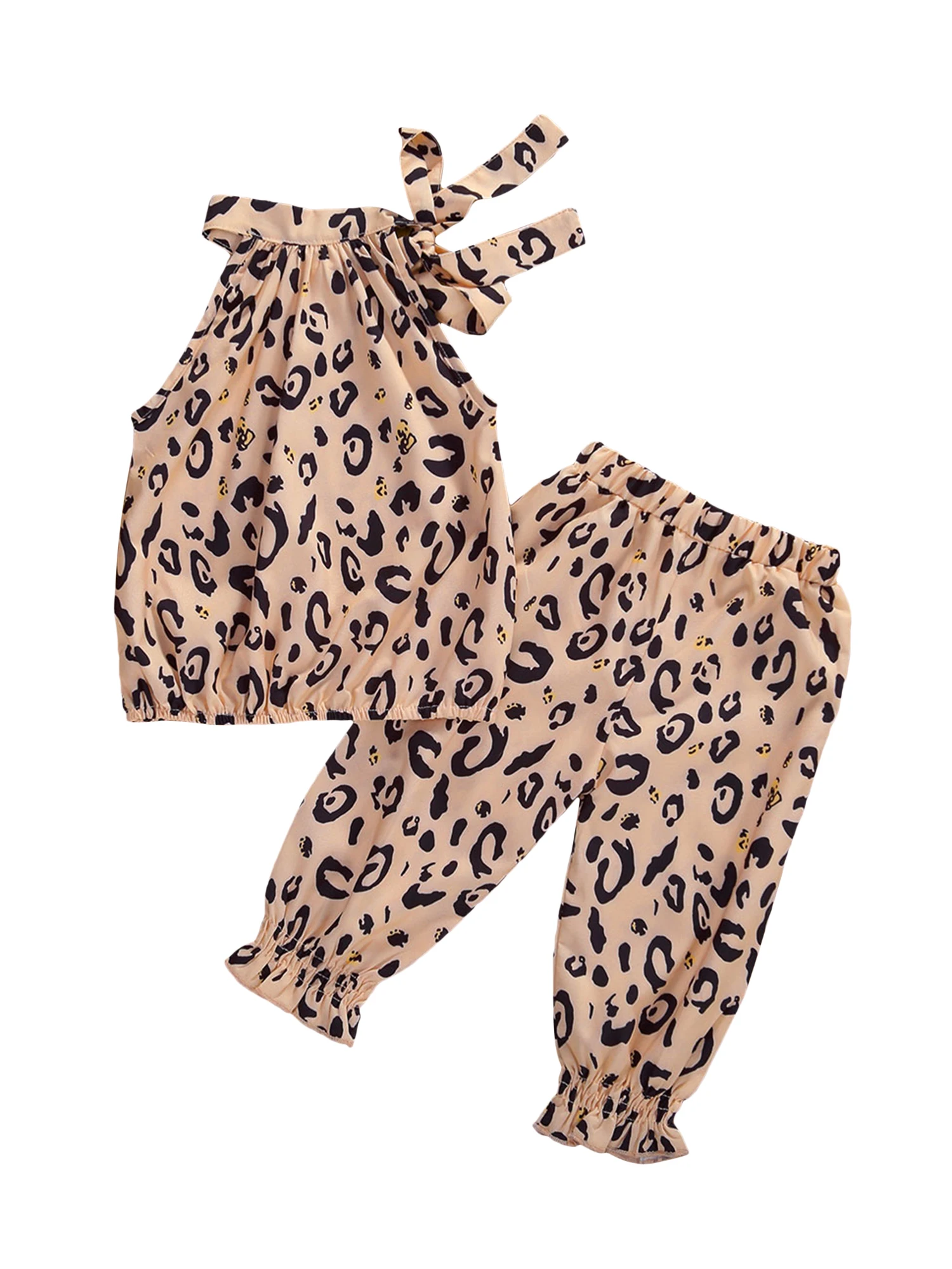 Pudcoco 2021 Summer 1-6Y Baby Girl 2Pcs Set Leopard Print Sleeveless Bow Top+Lantern Long Pants Children Kid Outfit Clothes 
Pudcoco 2021 Summer 1-6Y Baby Girl 2Pcs Set Leopard Print Sleeveless Bow Top+Lantern Long Pants Children Kid Outfit Clothes