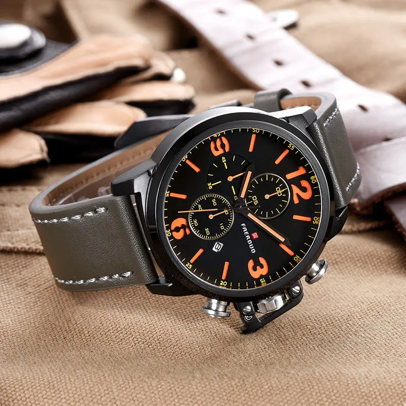 Fashion Casual Quartz Watch 3ATM Water-resistant Men Watch Genuine Leather Wristwatch Male Calendar Timer
Fashion Casual Quartz Watch 3ATM Water-resistant Men Watch Genuine Leather Wristwatch Male Calendar Timer
