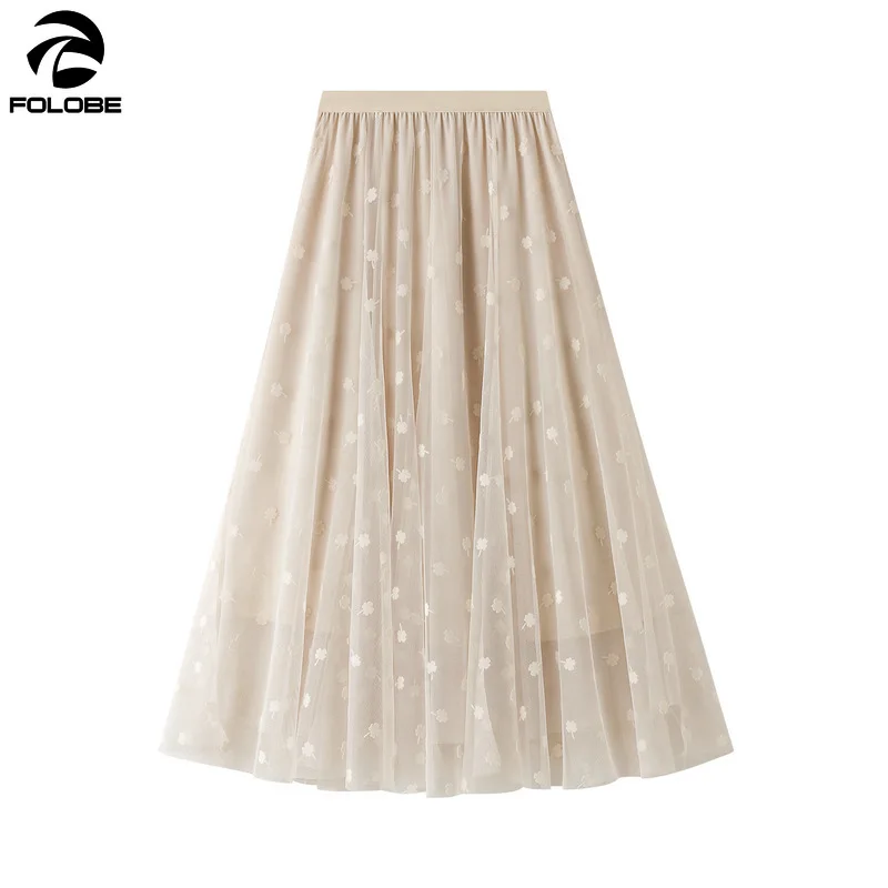 FOLOBE 2021 Autumn Winter Vintage Chic Four leaf clover Skirt High Waist A Line Tulle Skirts Women Mid-Calf Casual Skirt Lady
FOLOBE 2021 Autumn Winter Vintage Chic Four leaf clover Skirt High Waist A Line Tulle Skirts Women Mid-Calf Casual Skirt Lady