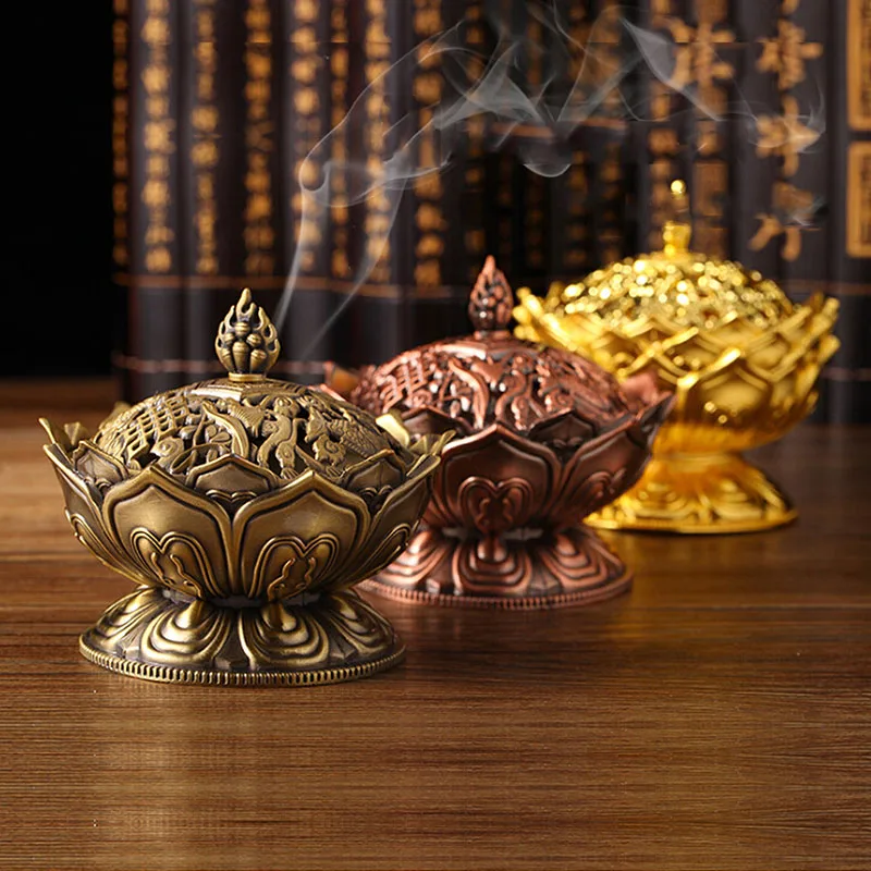 Lotus Flower Incense Burner Buddhism Incense Burner Zinc Alloy Bronze Mini Incense holder Metal Craft Home Decoration
Lotus Flower Incense Burner Buddhism Incense Burner Zinc Alloy Bronze Mini Incense holder Metal Craft Home Decoration