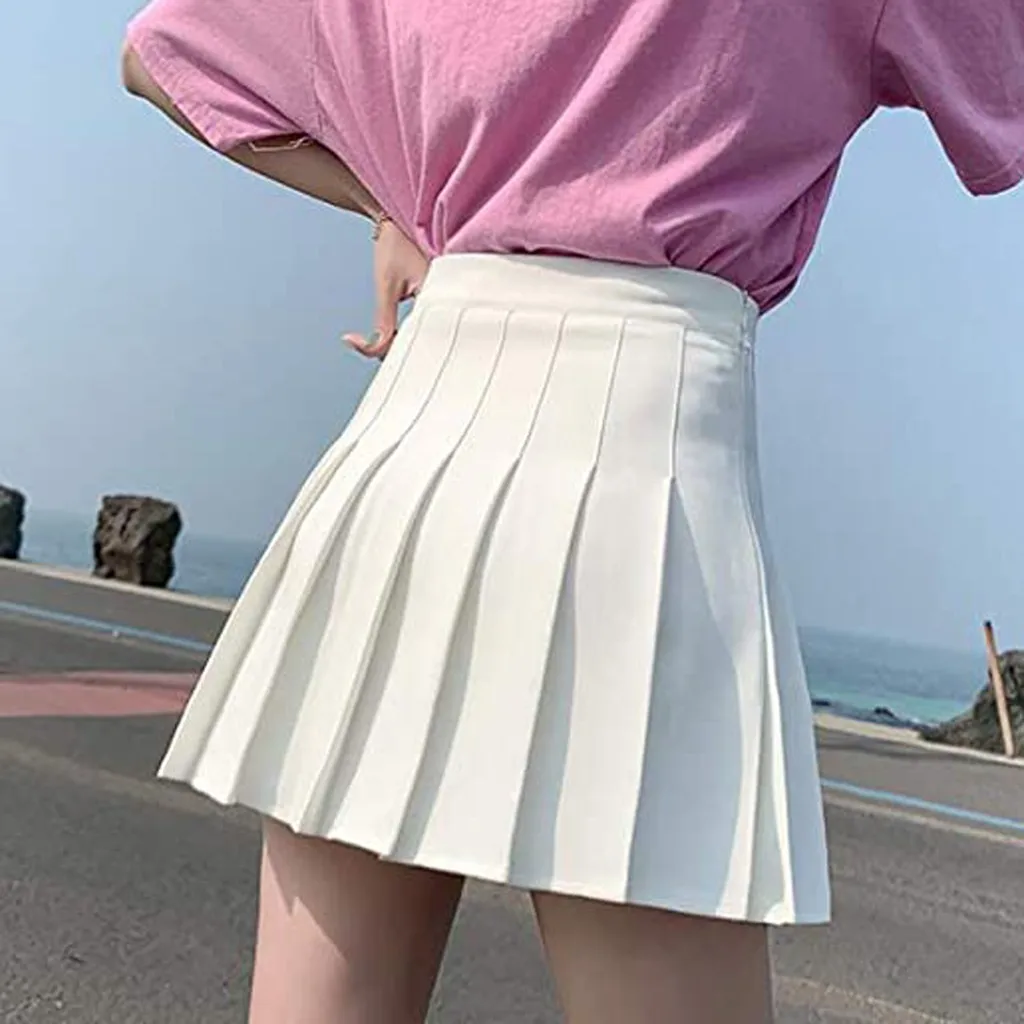 Mini Skirt Women High Waist Pleated Skirts Tennis Uniform Pleated Vogue High-waist Solid Slim Skirts Female Sweet Dance Skirts
Mini Skirt Women High Waist Pleated Skirts Tennis Uniform Pleated Vogue High-waist Solid Slim Skirts Female Sweet Dance Skirts