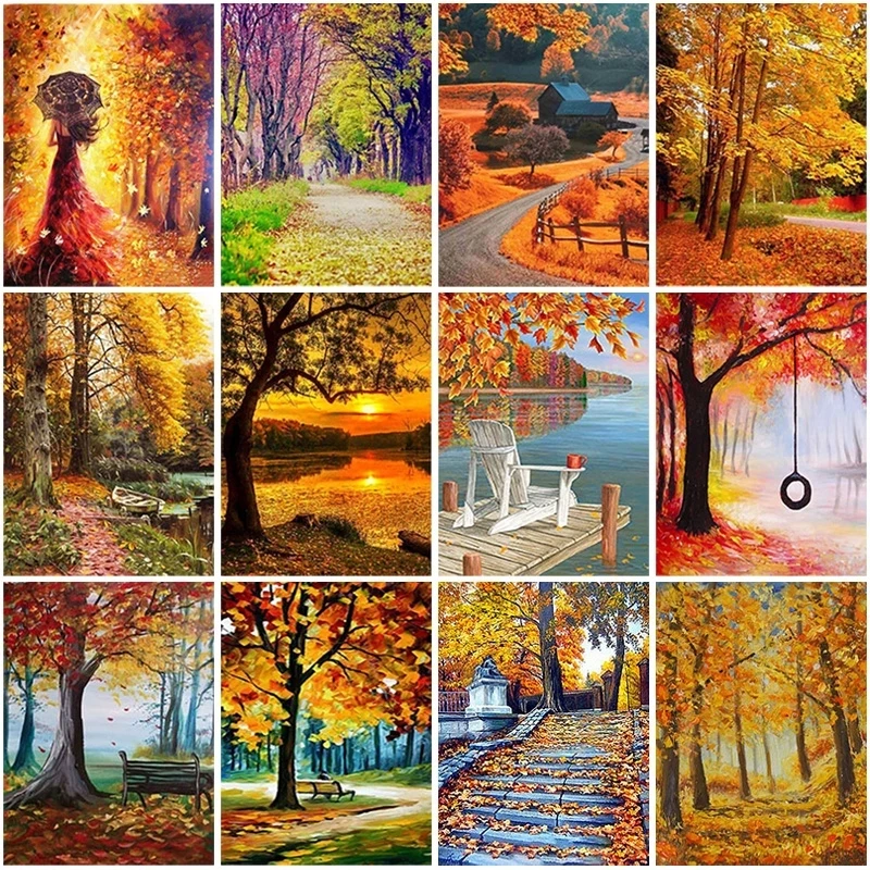 5D Diamond Painting Tree Fall Full Square/round Rhinestone Scenery Autumn Diamond Mosaic Full Layout Cross Stitch Home Decor
5D Diamond Painting Tree Fall Full Square/round Rhinestone Scenery Autumn Diamond Mosaic Full Layout Cross Stitch Home Decor