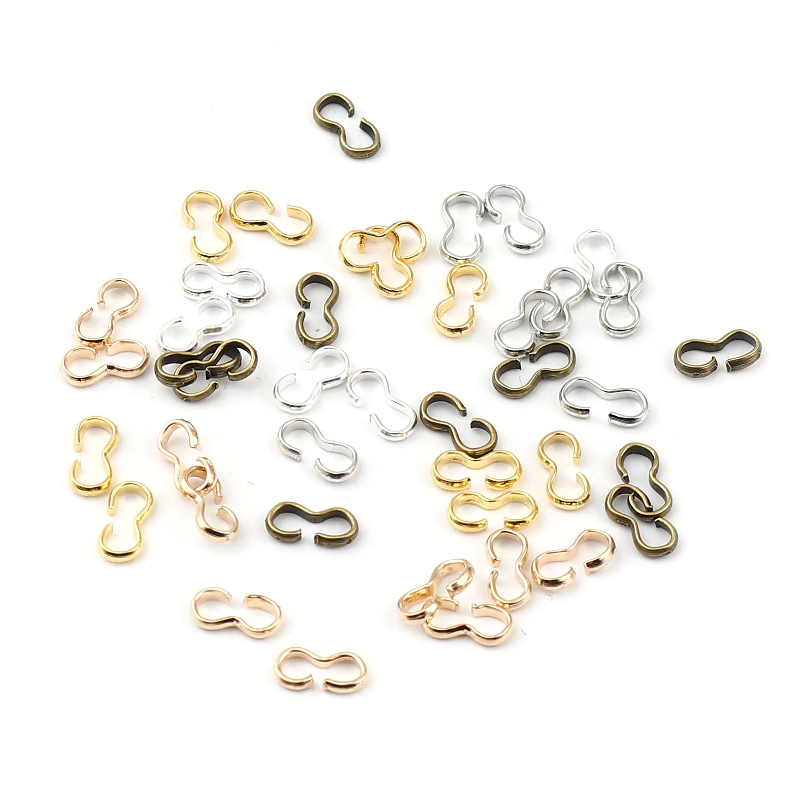 Creative 3 Shape Connectors For Jewelry Making Antique Silver Color Copper DIY Accessories 8mm x 4m, 1 Packet ( 100 PCs/Packet)
Creative 3 Shape Connectors For Jewelry Making Antique Silver Color Copper DIY Accessories 8mm x 4m, 1 Packet ( 100 PCs/Packet)