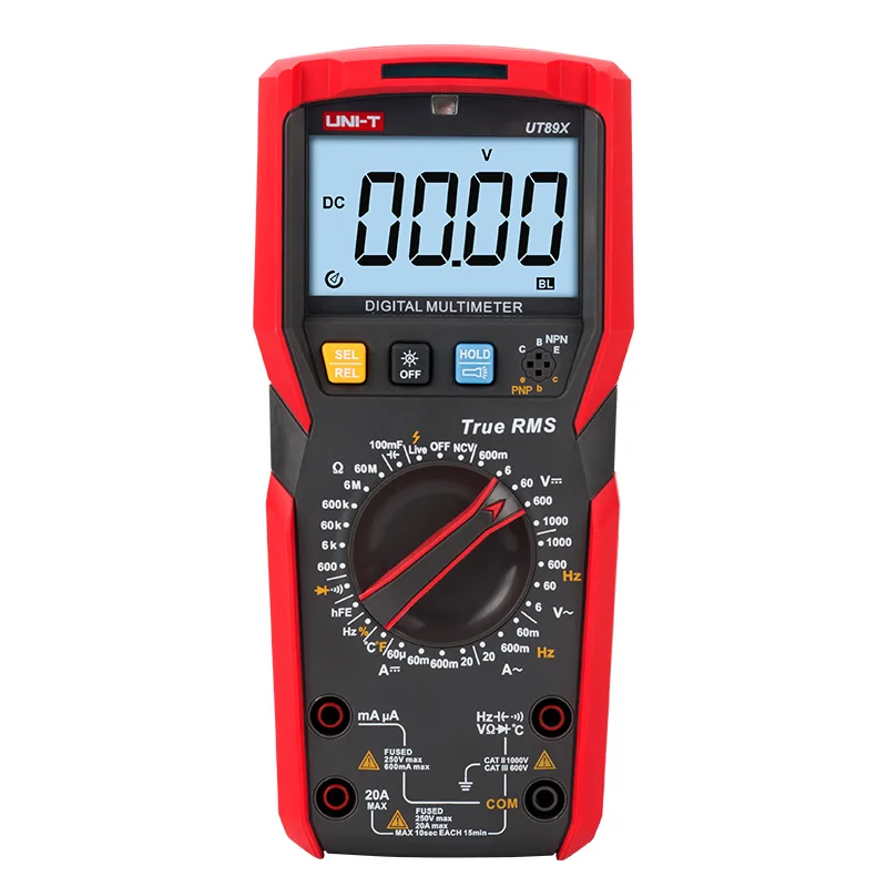 Цифровой мультиметр UNI-T UT89X TU89XD, вольтметр, амперметр постоянного/переменного тока, Бесконтактный индикатор напряжения и температуры
Цифровой мультиметр UNI-T UT89X TU89XD, вольтметр, амперметр постоянного/переменного тока, Бесконтактный индикатор напряжения и температуры