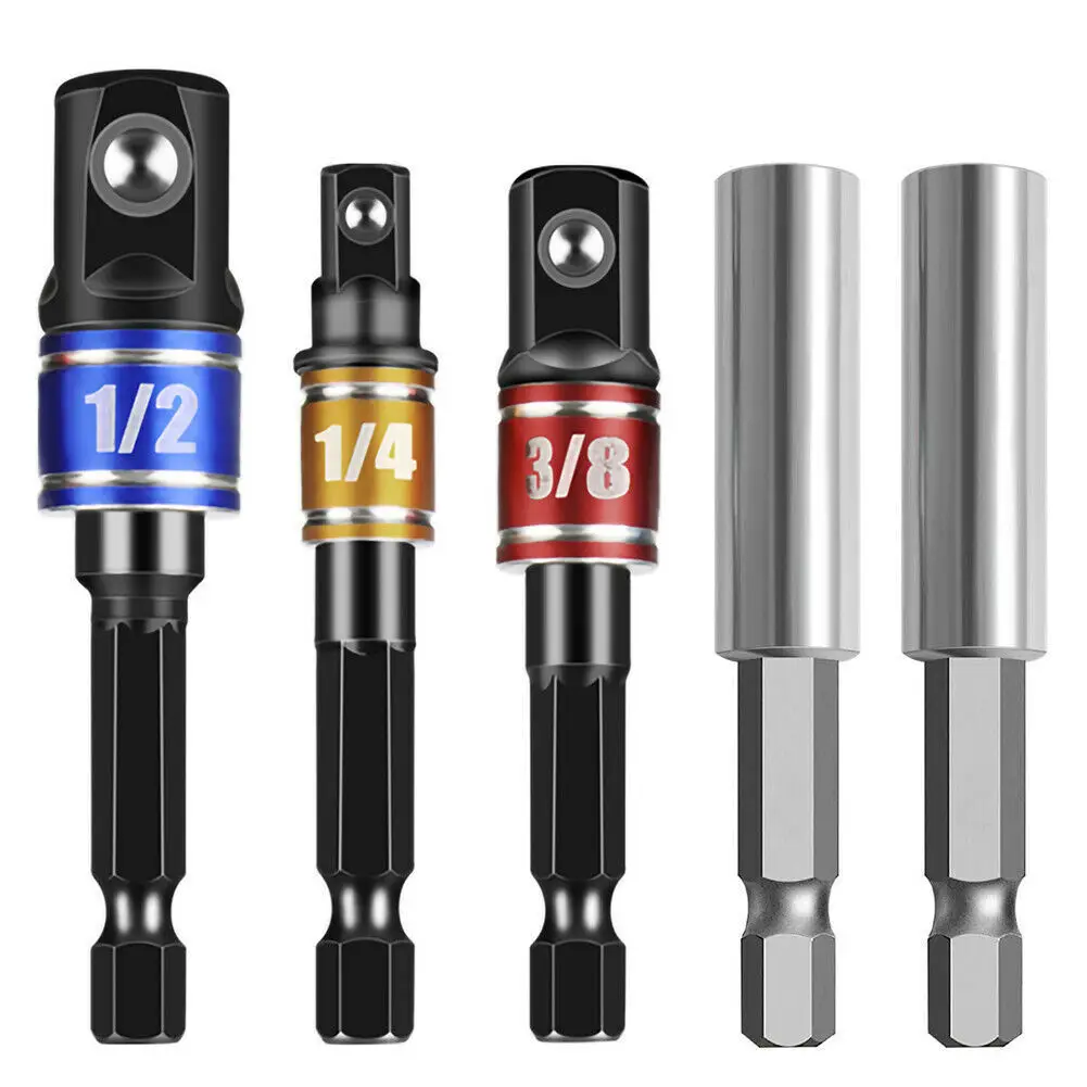Power Hand Tool Socket Adapter Drill Bits Set Hex Shank 1/4" 3/8" 1/2" Impact Extended Drill Bit Socket Wrench Adapter Set
Power Hand Tool Socket Adapter Drill Bits Set Hex Shank 1/4" 3/8" 1/2" Impact Extended Drill Bit Socket Wrench Adapter Set