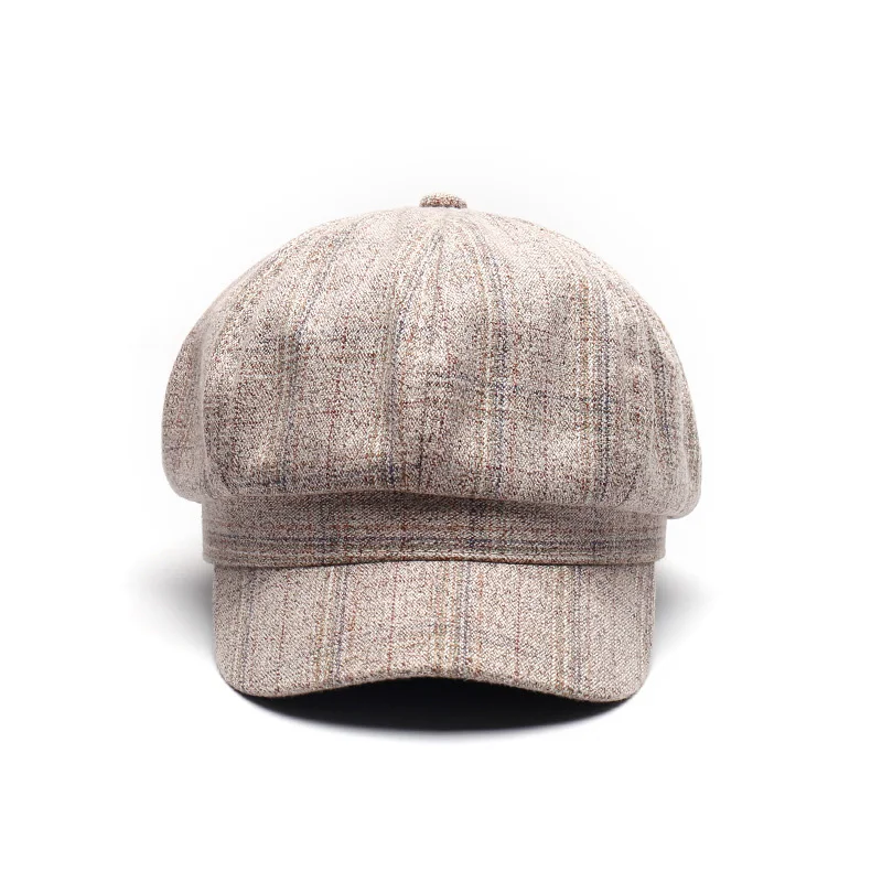 Octagonal hat female Japanese wild England literary pumpkin hat curved brim painter cotton beret plaid beret
Octagonal hat female Japanese wild England literary pumpkin hat curved brim painter cotton beret plaid beret