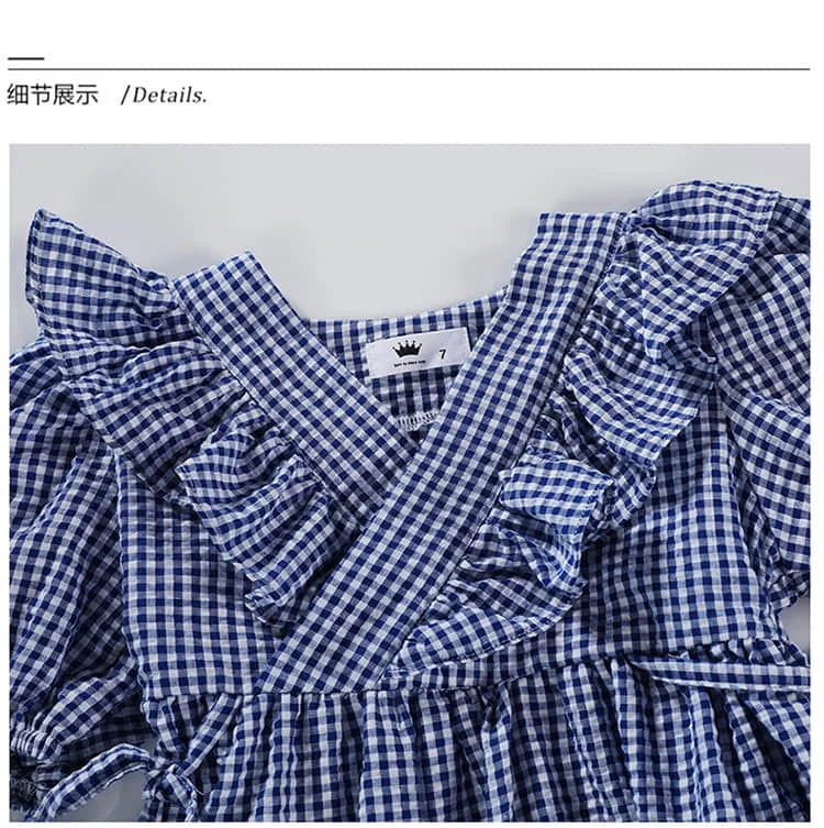 High end parent-child clothing 2021 summer new foreign style fashion women's summer V-neck solid color dress cotton 
High end parent-child clothing 2021 summer new foreign style fashion women's summer V-neck solid color dress cotton