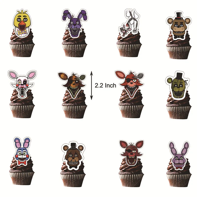 48pcs/set Anime Five Night Freddy Balloons FNAF Balloon Banner Cake Topper Freddy Fazbear Foxy Bonnie Birthday Party Decor
48pcs/set Anime Five Night Freddy Balloons FNAF Balloon Banner Cake Topper Freddy Fazbear Foxy Bonnie Birthday Party Decor