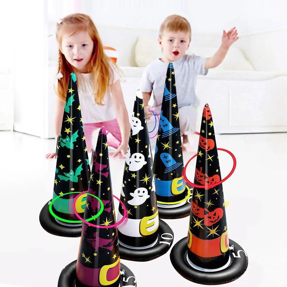 Inflatable Witch Hat Ring Toss Game For Kids Halloween Party Inflatable Toy Set With Inflatable Witch Hats And Rings For Kids Ad 
Inflatable Witch Hat Ring Toss Game For Kids Halloween Party Inflatable Toy Set With Inflatable Witch Hats And Rings For Kids Ad