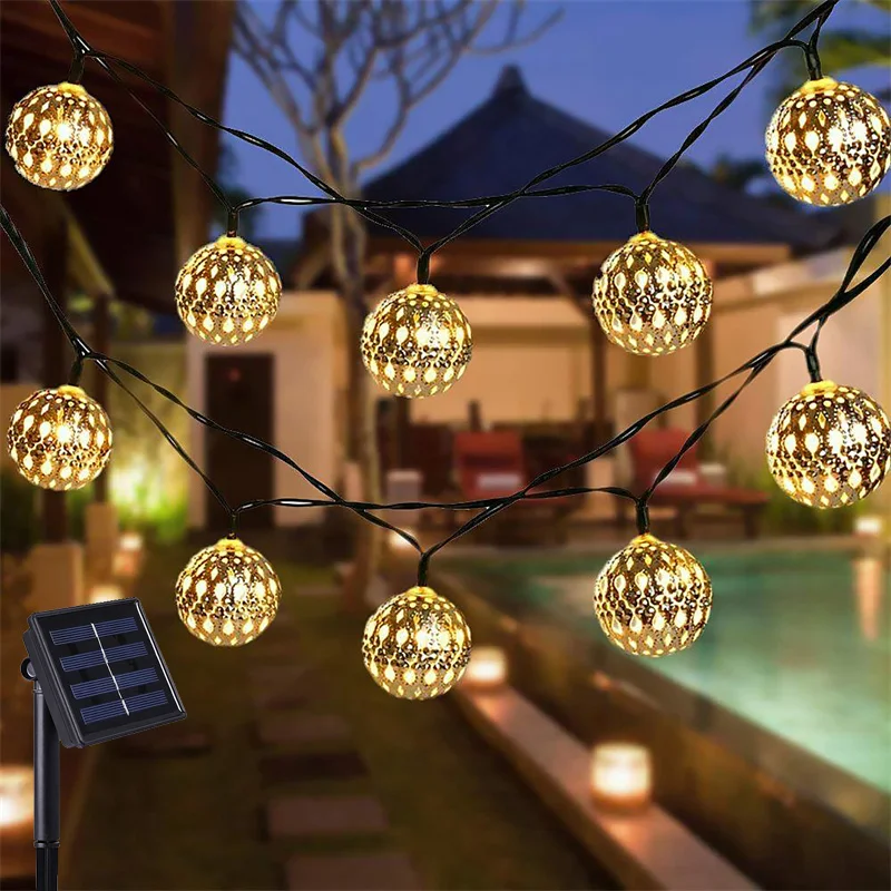 Solar LED String Light Outdoor Waterproof Garden Decor Lamp for Wedding Christmas Holiday Party Fairy Lights Solar String Ball
Solar LED String Light Outdoor Waterproof Garden Decor Lamp for Wedding Christmas Holiday Party Fairy Lights Solar String Ball