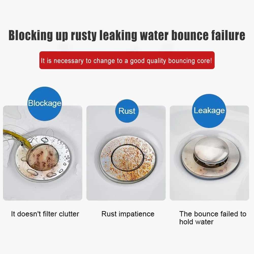 Universal Basin Pop-up Drain Filter Anti Clogging Bathtub Drain Stopper Shower Sink Strainer for Kitchen Bathroom Toilets
Universal Basin Pop-up Drain Filter Anti Clogging Bathtub Drain Stopper Shower Sink Strainer for Kitchen Bathroom Toilets