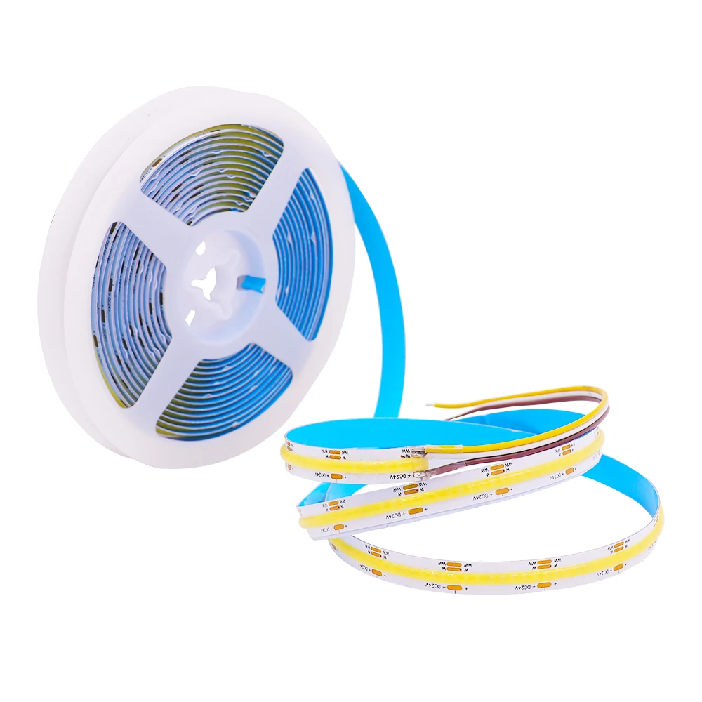 CCT Dual Color COB LED Strip Lights Dimmable2700K-6500K 5m 608Leds/m DC24V Livingroom Decor Linear Light Bar CRI90
CCT Dual Color COB LED Strip Lights Dimmable2700K-6500K 5m 608Leds/m DC24V Livingroom Decor Linear Light Bar CRI90