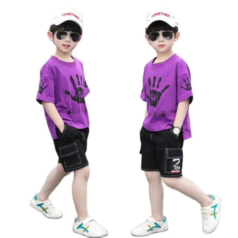 Boys T-Shirt and Short Pants Boys Short-sleeved Suits Summer Kids Clothes 2021 New Big Boys Half-sleeved Shorts Boys 2 Pcs Sets
Boys T-Shirt and Short Pants Boys Short-sleeved Suits Summer Kids Clothes 2021 New Big Boys Half-sleeved Shorts Boys 2 Pcs Sets