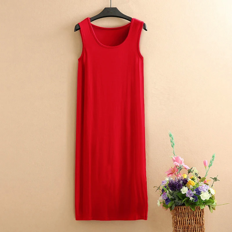 2020 women summer new Casual Modal Spaghetti Strap Vest dress Solid color Sleeveless Dress Female
2020 women summer new Casual Modal Spaghetti Strap Vest dress Solid color Sleeveless Dress Female