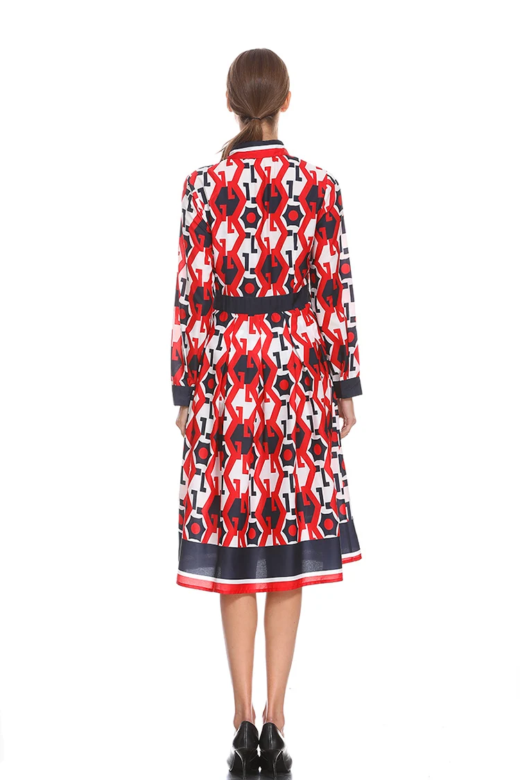 Women's Dress Fashion Casual Dresses Long Sleeve Bow O-collar Printing Summer New Korean
Women's Dress Fashion Casual Dresses Long Sleeve Bow O-collar Printing Summer New Korean