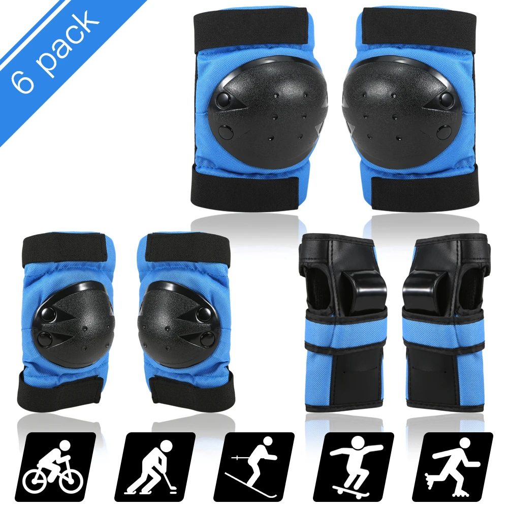 Protective Gear Set 6 in 1 Knee Elbow Pads with Wrist Guards Multi Sports Safety Protection Pads Scooter Skating for Kids/Adults
Protective Gear Set 6 in 1 Knee Elbow Pads with Wrist Guards Multi Sports Safety Protection Pads Scooter Skating for Kids/Adults