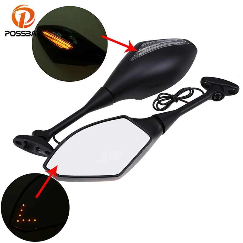 POSSBAY LED Motorcycle Mirror With Turn Signal Light Mirrors With Flasher Light for Honda CBR600RR 2003-2008 CBR1000RR 2004-2008
POSSBAY LED Motorcycle Mirror With Turn Signal Light Mirrors With Flasher Light for Honda CBR600RR 2003-2008 CBR1000RR 2004-2008