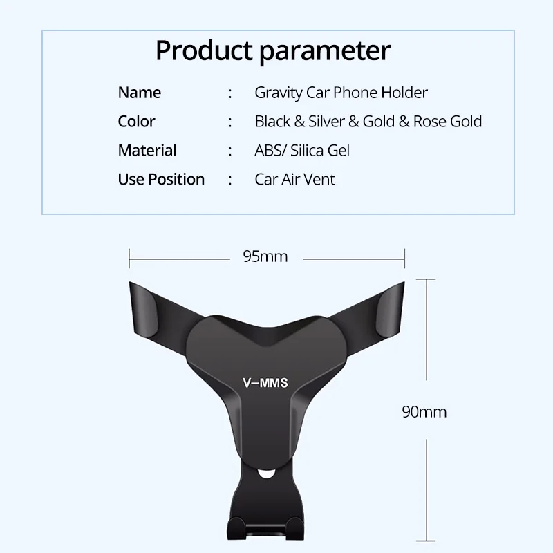 Universal Car Holder Gravity Car Mobilephone Holder Clip Type Air Vent No Magnetic Mount GPS Car Smartphone Stand Bracket
Universal Car Holder Gravity Car Mobilephone Holder Clip Type Air Vent No Magnetic Mount GPS Car Smartphone Stand Bracket