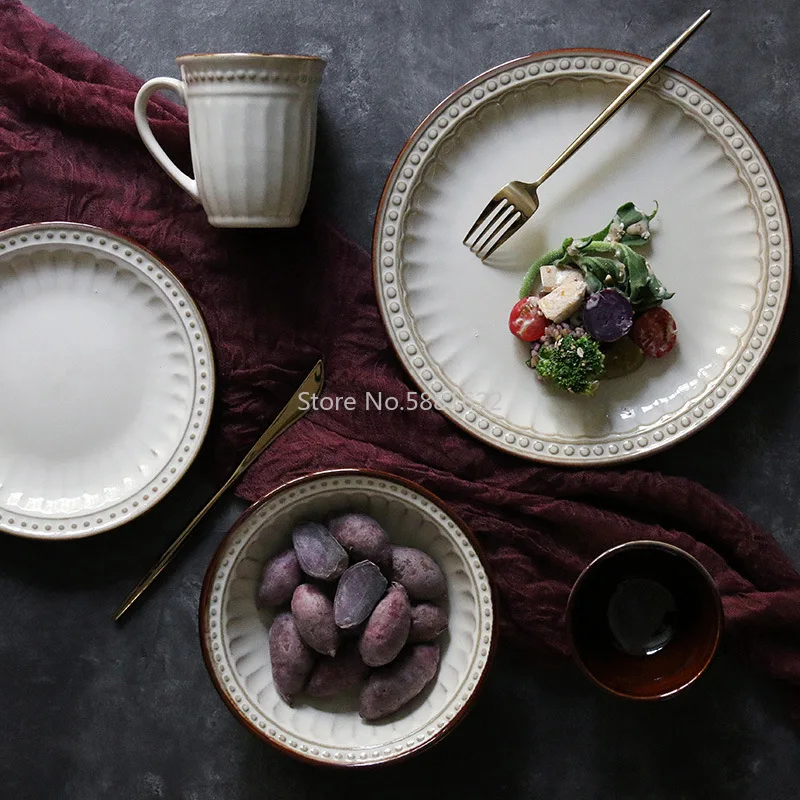 Tableware Ceramic Dinner Plate Set Dish 8/10 Inch Porcelain Dessert Plate Dinnerware European-style Salad Bowl Delicate
Tableware Ceramic Dinner Plate Set Dish 8/10 Inch Porcelain Dessert Plate Dinnerware European-style Salad Bowl Delicate