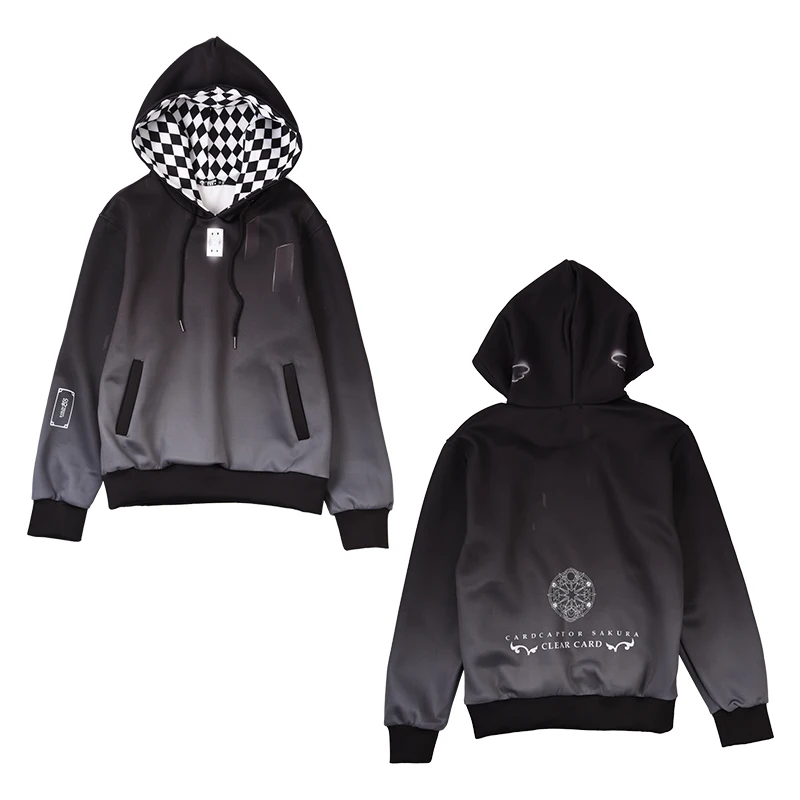 Magic card girl Men's and women's sweaters Clothes Black suit jacket Soft coat Animation peripherals Cosplay Plush Doll Gift 
Magic card girl Men's and women's sweaters Clothes Black suit jacket Soft coat Animation peripherals Cosplay Plush Doll Gift