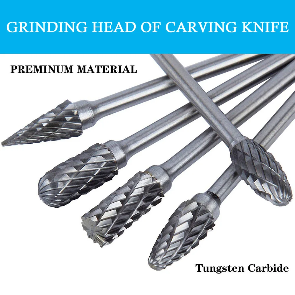 10PCS/Set Tungsten Steel Drill Bits Grinding Head Set Alloy Rotary File Tungsten Steel Grinding Head for Drill Bits
10PCS/Set Tungsten Steel Drill Bits Grinding Head Set Alloy Rotary File Tungsten Steel Grinding Head for Drill Bits