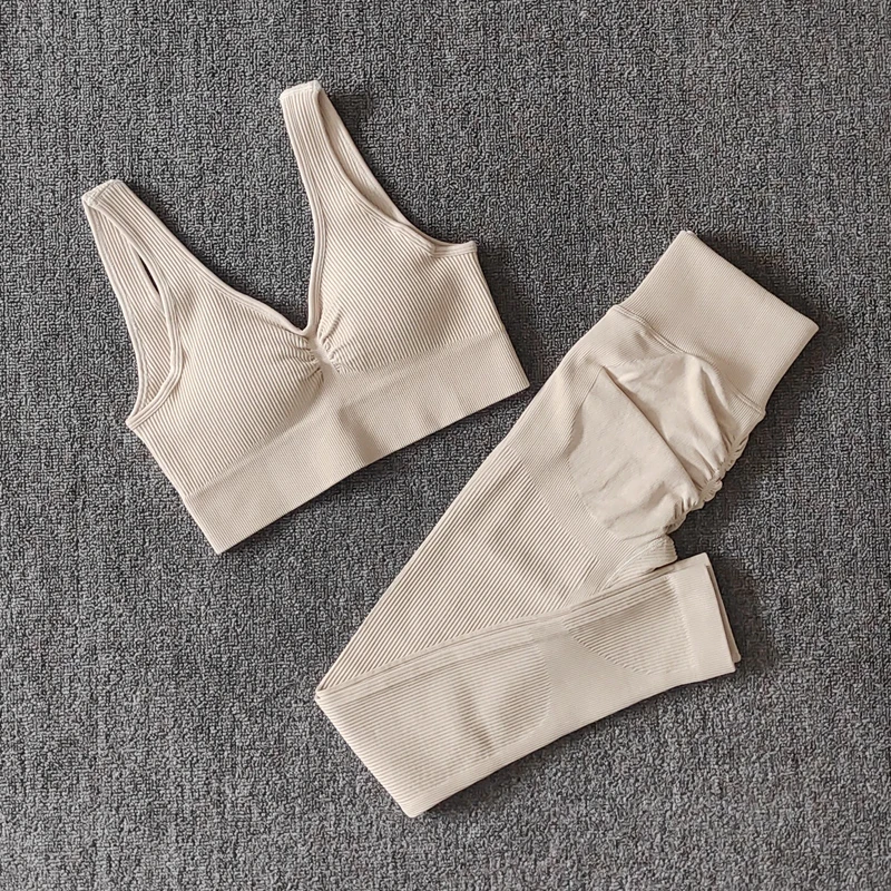 Seamless Set Gym Clothing Yoga Set Women Tracksuit Ribbed Sport Suit Fitness Bra High Waist Leggings Workout Set Sports Wear
Seamless Set Gym Clothing Yoga Set Women Tracksuit Ribbed Sport Suit Fitness Bra High Waist Leggings Workout Set Sports Wear