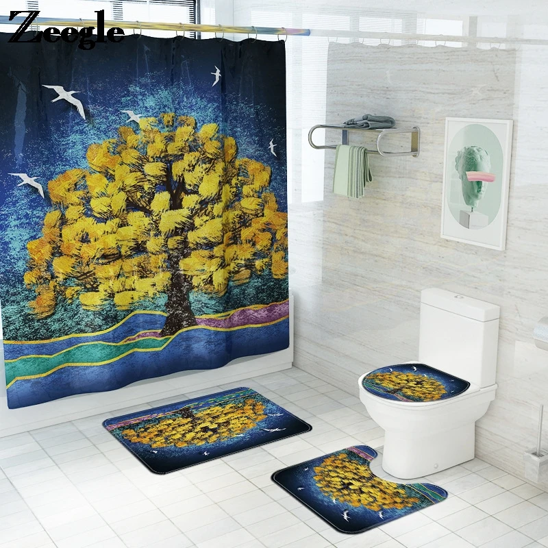 Creative 3D Printed Bathroom Bath Mat Set Bathroom Curtain Waterproof Shower Curtain Set Bath Carpet for Toilet Cover Bath Mat
Creative 3D Printed Bathroom Bath Mat Set Bathroom Curtain Waterproof Shower Curtain Set Bath Carpet for Toilet Cover Bath Mat