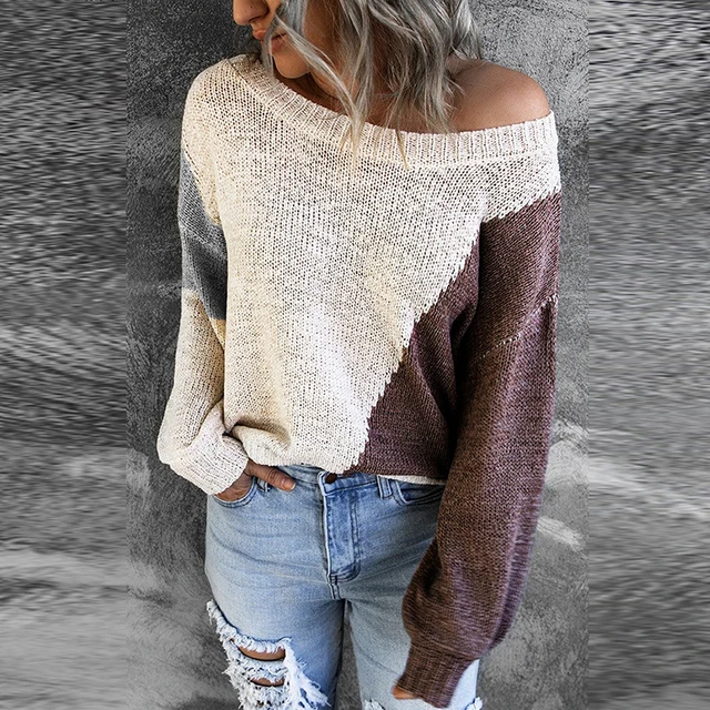 Женские вязаные топы с круглым вырезом, свободные свитера с длинным рукавом, Женский пуловер в стиле пэчворк, однотонный Повседневный джемп...
Женские вязаные топы с круглым вырезом, свободные свитера с длинным рукавом, Женский пуловер в стиле пэчворк, однотонный Повседневный джемп...