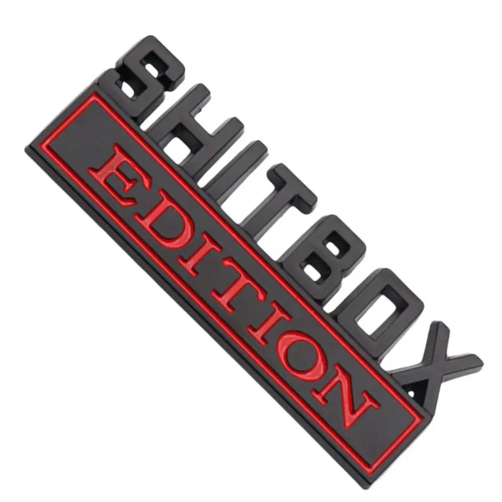1x3D Big Size SHITBOX Edition Emblem ABS Car Badge Car Tail Trunk Side Body Stickers Vehicle Sticker Decal For Cars Trucks Stron
1x3D Big Size SHITBOX Edition Emblem ABS Car Badge Car Tail Trunk Side Body Stickers Vehicle Sticker Decal For Cars Trucks Stron