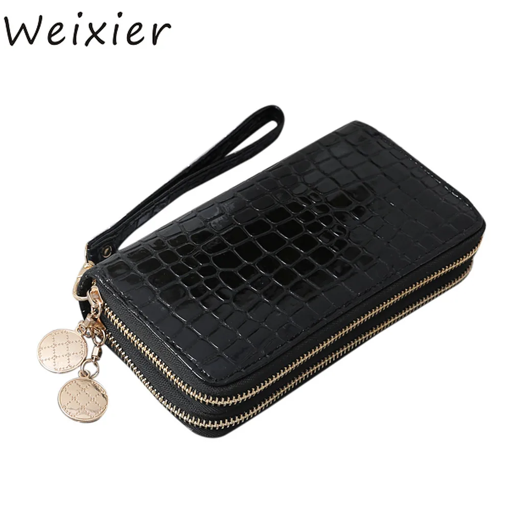 WEIXIER New Women Wallets Leather Wallet Double Zipper Day Clutch Large Capacity Wristlet Coin Purse Card Holder Billetera ZK-88
WEIXIER New Women Wallets Leather Wallet Double Zipper Day Clutch Large Capacity Wristlet Coin Purse Card Holder Billetera ZK-88