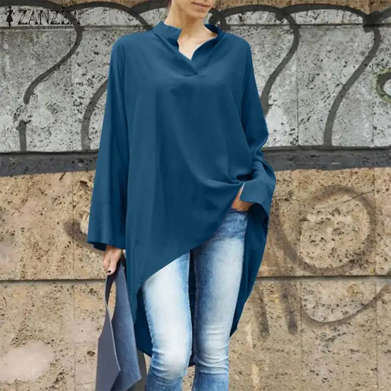 2022 Autumn Asymmetrical Blouse Fashion Women Long Sleeve Oversized Tunic Tops ZANZEA Casual Loose Blusas Chemise High Low Shirt
2022 Autumn Asymmetrical Blouse Fashion Women Long Sleeve Oversized Tunic Tops ZANZEA Casual Loose Blusas Chemise High Low Shirt