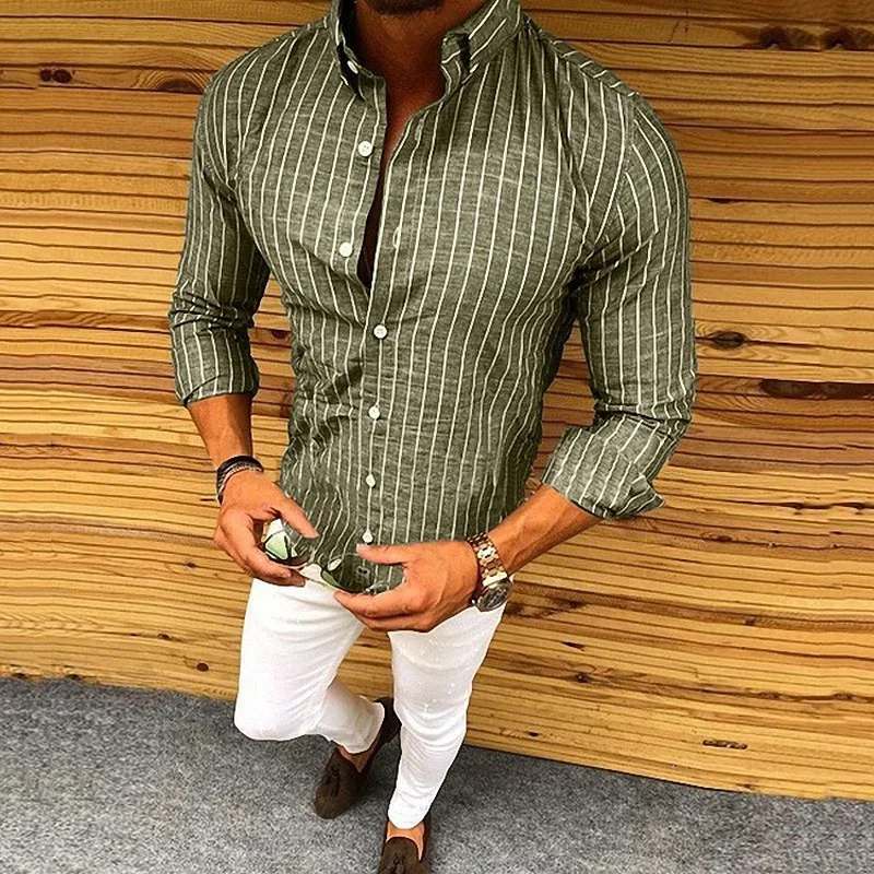 Zogaa Mens Stripe Shirt Brand High Quality Casual Solid Long Sleeve Dress Shirts Male Slim Fit Button Blouse Tops Fashion Shirts
Zogaa Mens Stripe Shirt Brand High Quality Casual Solid Long Sleeve Dress Shirts Male Slim Fit Button Blouse Tops Fashion Shirts