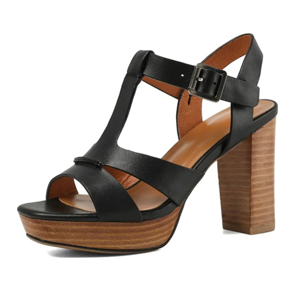 Сандалии женские из натуральной кожи, Классические босоножки в старинном стиле, с Т-образным ремешком, удобная обувь на платформе и высоком ... 
Сандалии женские из натуральной кожи, Классические босоножки в старинном стиле, с Т-образным ремешком, удобная обувь на платформе и высоком ...