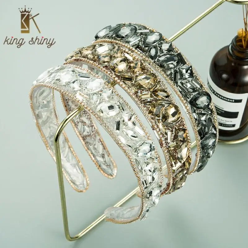Luxury Baroque Transparent Geometric Crystal Headband Elegant Sparkly Rhinestone Hairband Bridal Wedding Party Hair Accessories
Luxury Baroque Transparent Geometric Crystal Headband Elegant Sparkly Rhinestone Hairband Bridal Wedding Party Hair Accessories