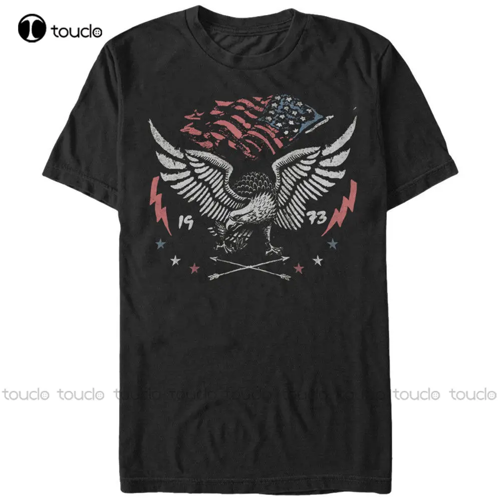 

Hot Sale Men T Shirt Fashion Lost Gods Fourth of July American Flag Eagle 1973 Mens Graphic T Shirt Summer O-Neck Tops